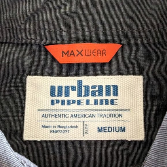 2 Urban Pipeline Max Boys Button Sh Sleeve Shirts New Black Gray Virdian Green M - Picture 7 of 10